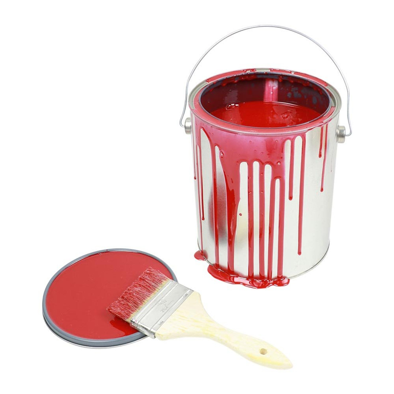 Fake One Gallon Red Paint Can Spill