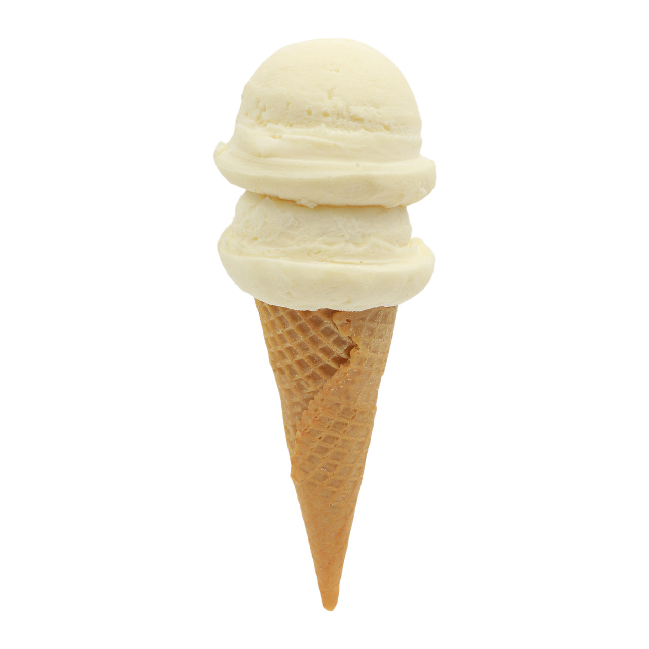 Fake Double Scoop Vanilla Ice Cream on Sugar Cone