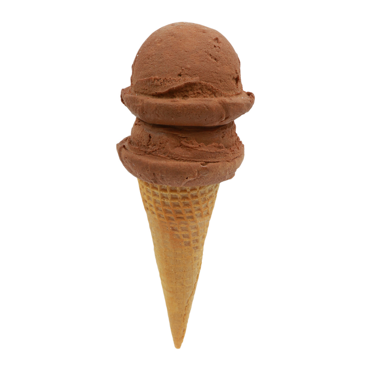 Chocolate Ice Cream on Sugar Cone-Double Scoop