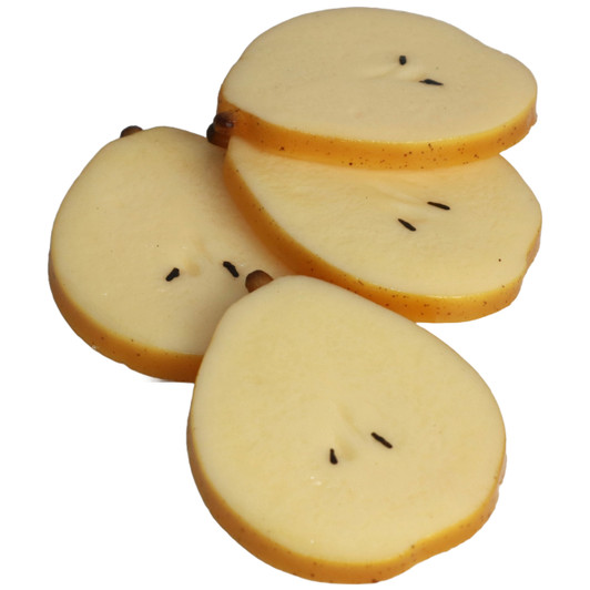 Four Fake Fake Yellow Pear Slices