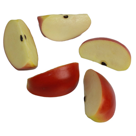 Faux Red Apple Wedge Pack/5