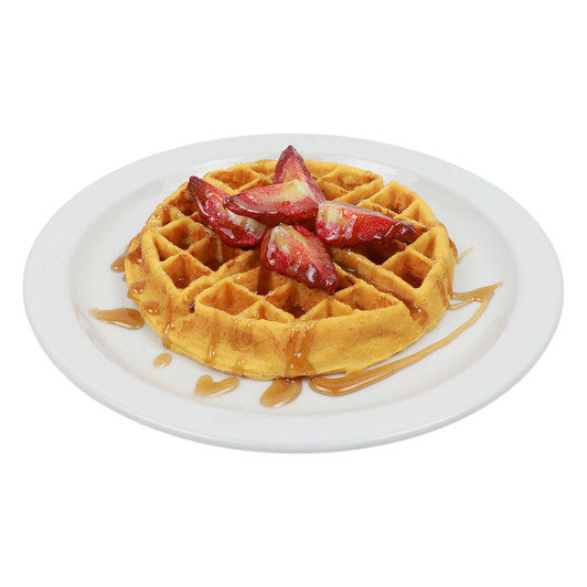 Breakfast Plate - Waffle With Strawberries