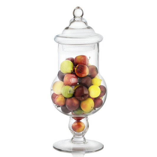 Assorted Fruits  In Tall Glass Apothecary Jar