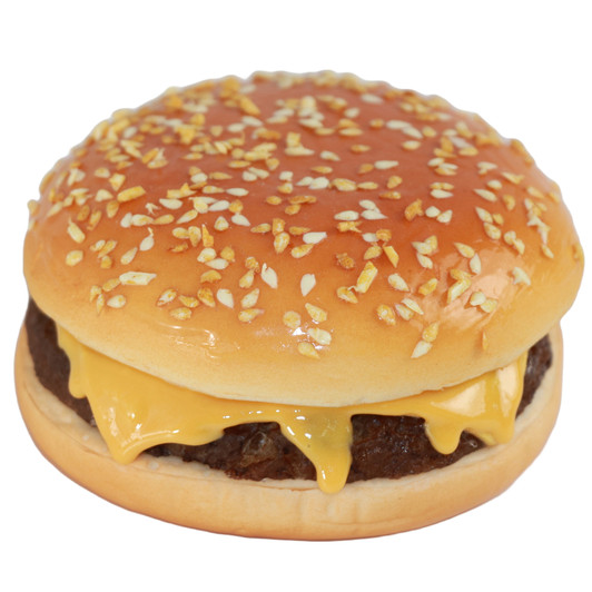 Fake Cheeseburger On a Sesame Bun