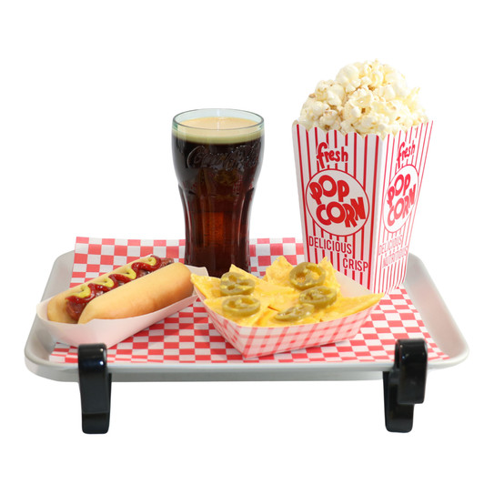 Fake Hot Dog Carhop Tray with Nachos, Popcorn and Cola