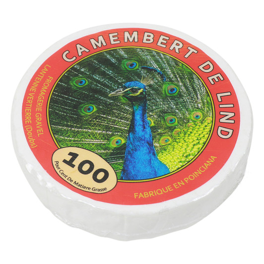 Brie Cheese Wheel Labeled and Packaged