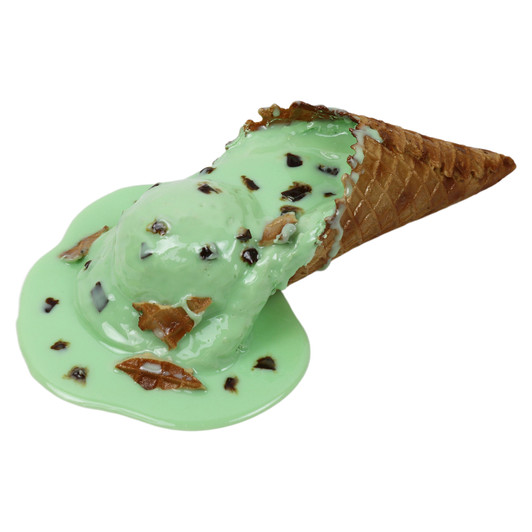 Realistic Deluxe Waffle Mint Cone Spill