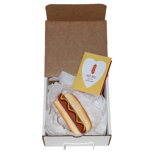 Fake Hot Dog On Bun Gift Box