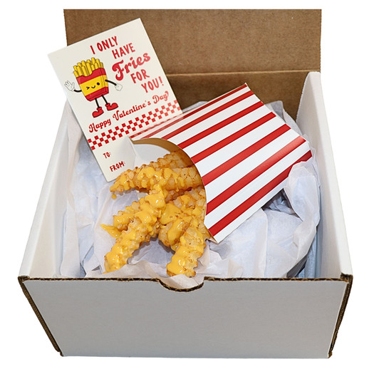 Display Fries and Cheese Sauce Spill Gift Box