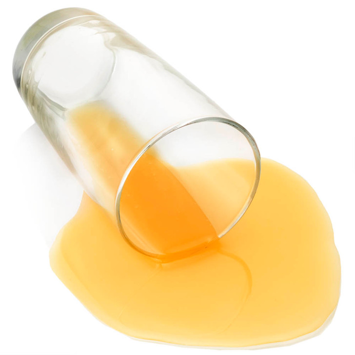 Fake Orange Juice Glass Spill