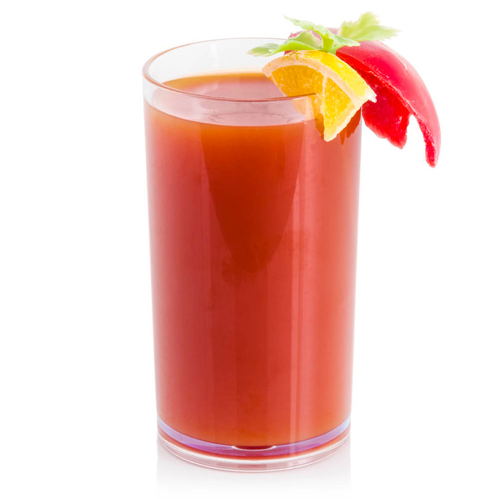 Tomato Juice with Garnish in Acrylic Glass