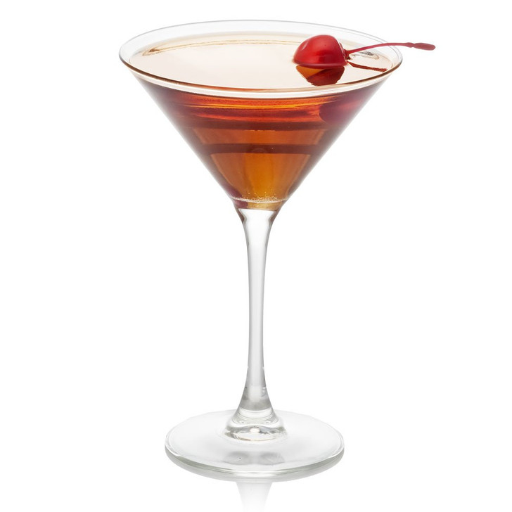 Manhattan in Martini Glass