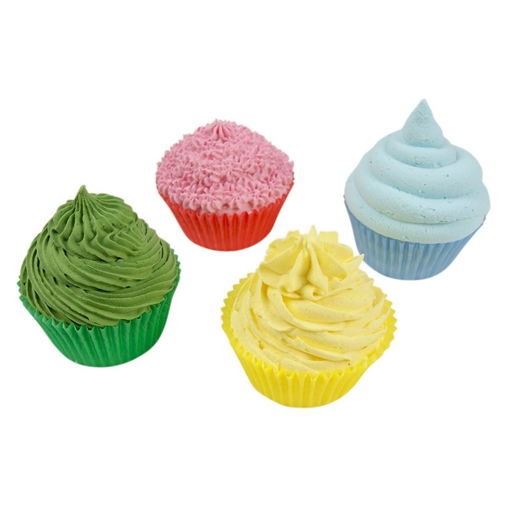Assorted Color Cupcakes Set of 4