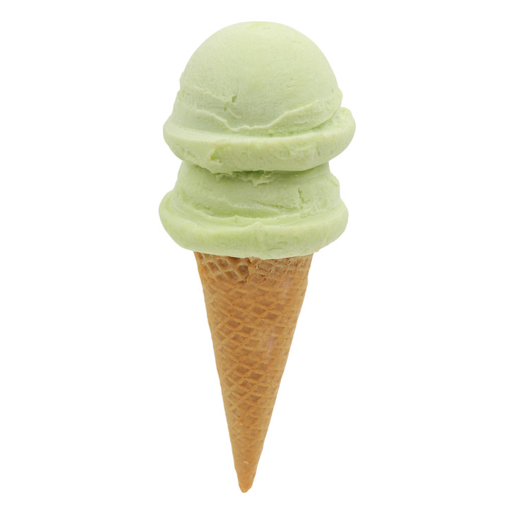 Pistachio Ice Cream on Sugar Cone-Double Scoop