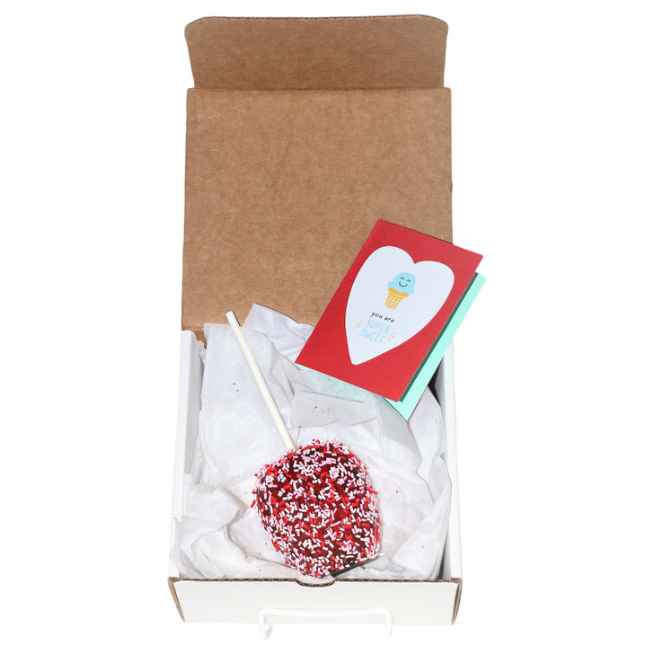 Fake Candy Apple with Sprinkles Gift Box