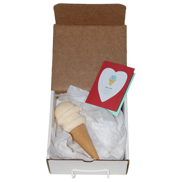 Vanilla Ice Cream on Sugar Cone-Double Scoop Gift Box