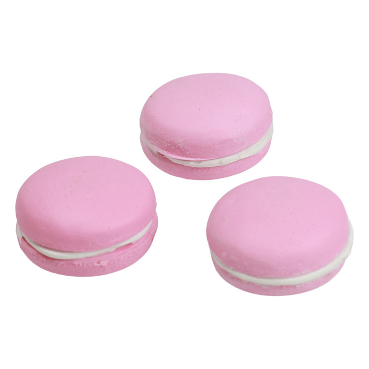 Three Fake Pink Macarons