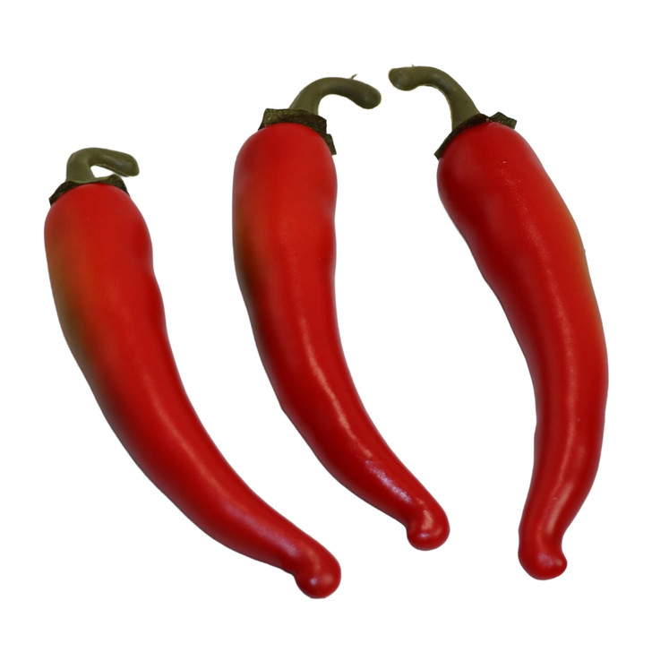 Fake Red Chili Pepper Pack of 3