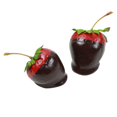 Fake Strawberries Dipped in Chocolate Real Size Faux Strawberry