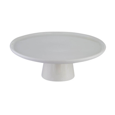 Fake Ceramic White Pedestal Cake Platter Large