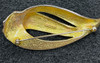 MJent Brooch Vintage Gold Tone Swirl Leaf