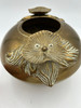 Vintage Brass Art Nouveau Botanical Vase
