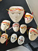Lot of 9 Mardi Grau Ceramic Masks,Wall Hangings