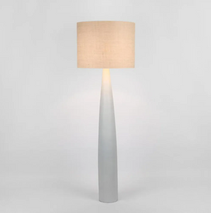 Samson Floor Lamp Base White with Natural Shade Samson Floor Lamp Base White with Natural Shade