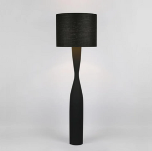 Callum Floor Lamp Base Black with Shade Black Callum Floor Lamp Base Black with Shade Black