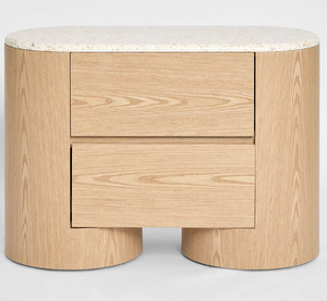 Arlo Bedside Light Oak & Terrazzo