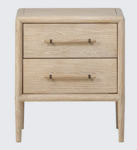Bayview Bedside 2 Drawer Natural Whitewash