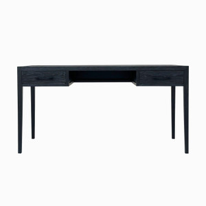 French Contemporary Desk Black Oak
