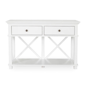 Sorrento Hamptons 130cm 2 Drawer Console White Sorrento Hamptons 130cm 2 Drawer Console White