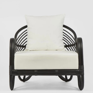 Alexis Armchair - Black/White Fabric Alexis Armchair - Black/White Fabric