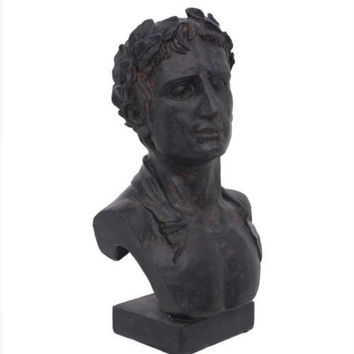 Antique ebony resin Antony bust statue