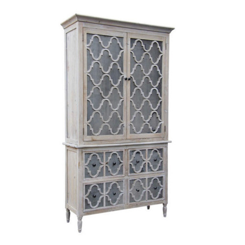 Trellis Armoire Natural Reclaimed Timber