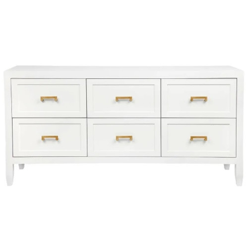 Soloman 6 Drawer Chest - White