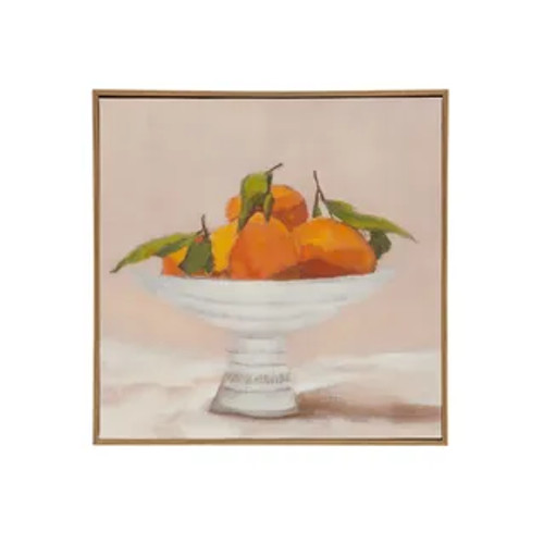 Orange Bowl Oak Framed Oil Paint Canvas