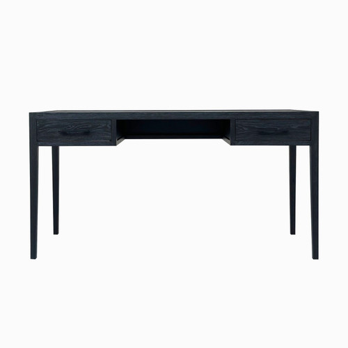 French Contemporary Desk Black Oak
