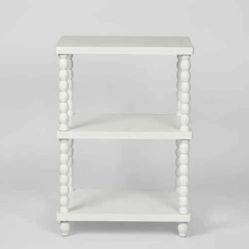 Bobbin Oak Side Table - White