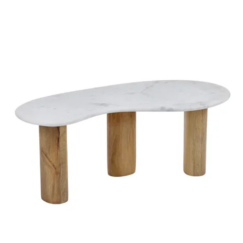 Como Marble Wood Coffee Table