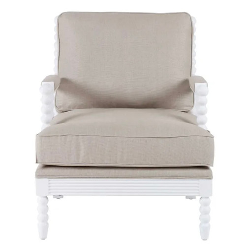 Elizabeth Bobbin Hamptons Armchair White