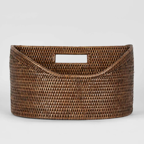 Paume Rattan Magazine Holder - Brown