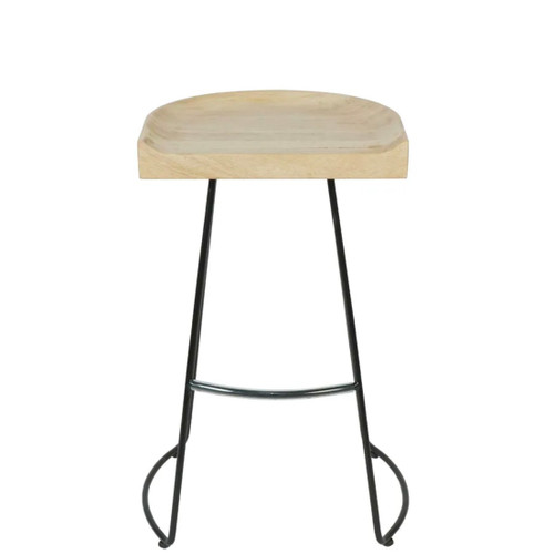 Maddison Timber & Metal Counter Stool, Natural / Black