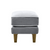 Bondi Hamptons Ottoman Grey W/White Piping Bondi Hamptons Ottoman Grey W/White Piping