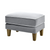 Bondi Hamptons Ottoman Grey W/White Piping Bondi Hamptons Ottoman Grey W/White Piping