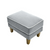 Bondi Hamptons Ottoman Grey W/White Piping Bondi Hamptons Ottoman Grey W/White Piping