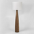 Samson Wood Floor Lamp Saddle Base with White Shade Samson Wood Floor Lamp Saddle Base with White Shade