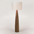 Samson Wood Floor Lamp Saddle Base with White Shade Samson Wood Floor Lamp Saddle Base with White Shade