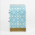 Adina Bone Inlay Bedside Table Aqua/White Adina Bone Inlay Bedside Table Aqua/White